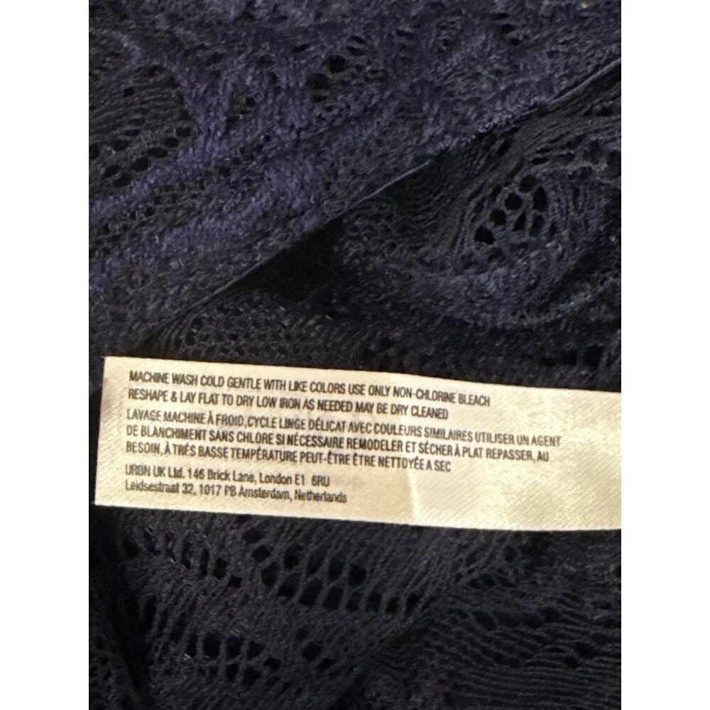 Intimately Free People In My Head Women's Bodysuit Thong Long Sleeve Blue Medium